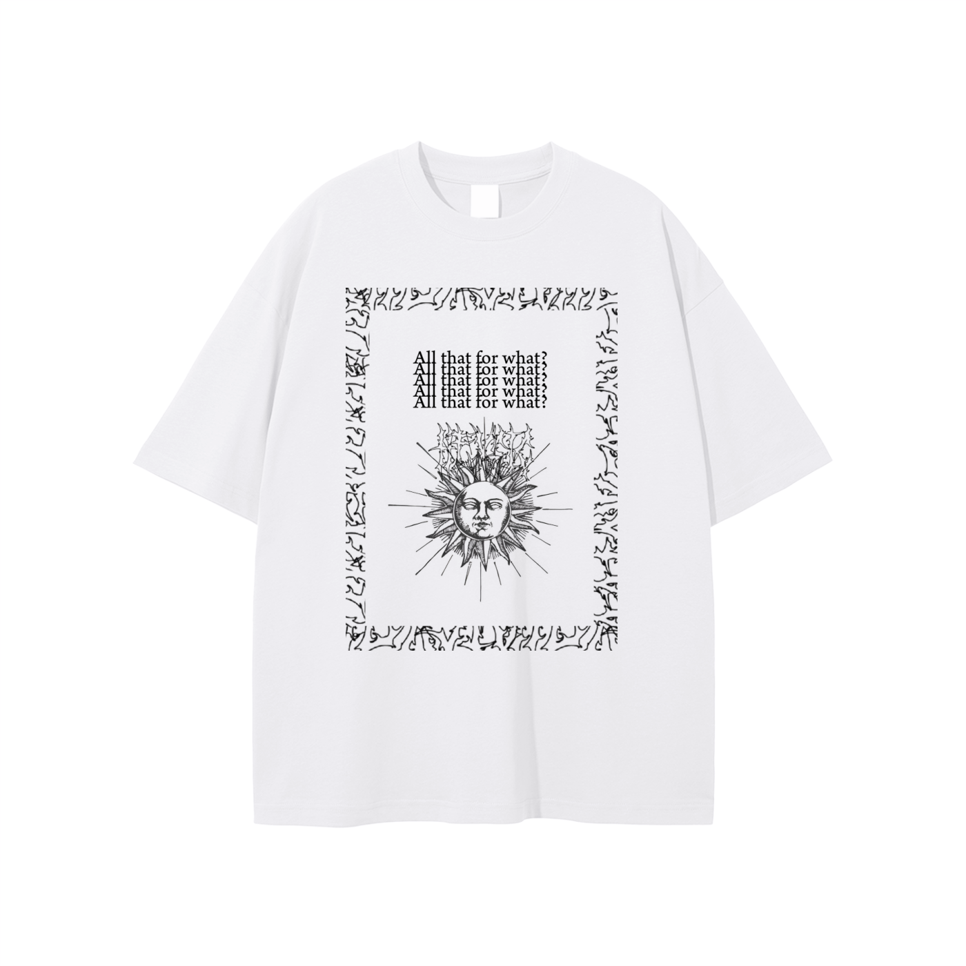 WHITE HEXSIC EXISTENTIAL VICTIM TSHIRT